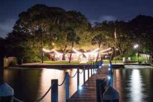 Beautiful outdoor wedding venue by the water